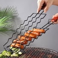 thumbnail image 3 of Grill Basket Stainless Steel BBQ Tool Barbecue Rack for Hot Dog Vegetable Meat, 3 of 11