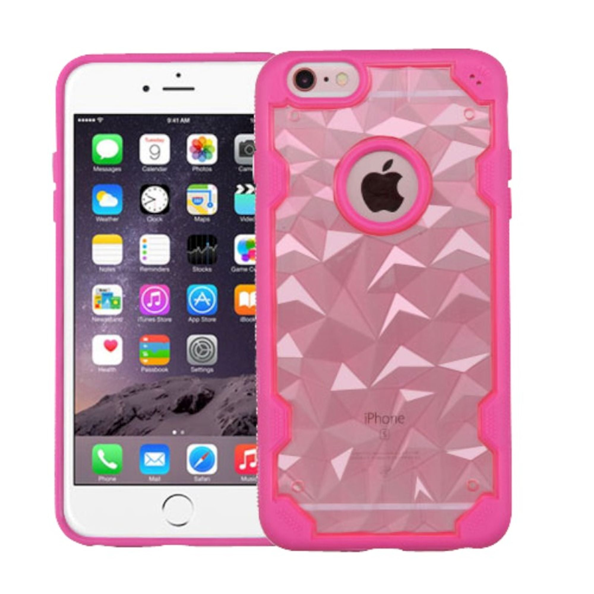 Insten For Iphone 6s Plus 6 Plus Crystal Clear Transparent Rose Gold Polygon Back Panel With Hot Pink Tpu Bumper Case Walmart Com Walmart Com Insten For Iphone 6s Plus 6 Plus Crystal Clear Transparent Rose Gold Polygon Back Panel With Hot Pink Tpu Bumper Case Walmart Com Walmart Com