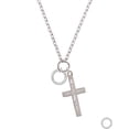 thumbnail image 2 of Delight Jewelry Silvertone Matthew 5:4 Eternity Ring I Have Plans for You Engraved Cross Zoey Necklace, 28", 2 of 4