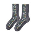 thumbnail image 2 of Ovzne Women's Winter Mid-Length Socks - Cotton Polyester Embossed Retro Pattern Socks, Versatile Cute Style, Ideal Gift, 2 of 5
