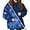 Navy/Planet, variant on Nestl Wearable Blanket Hoodie, Oversized Hooded Blanket One Size Fits All, Reversible Plush Microfiber, Navy/Grey