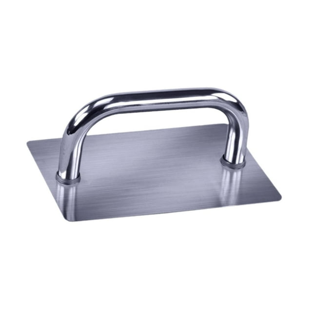 jesticaly Stainless Steel Home Nougat Pressing Plate Multipurpose Burger Hand Presser Cake Flattener Compact Space Saving