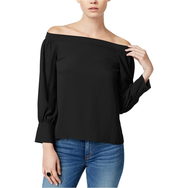 bar III Blusa con hombros descubiertos para mujer, negro, extragrande bar III Pull-over