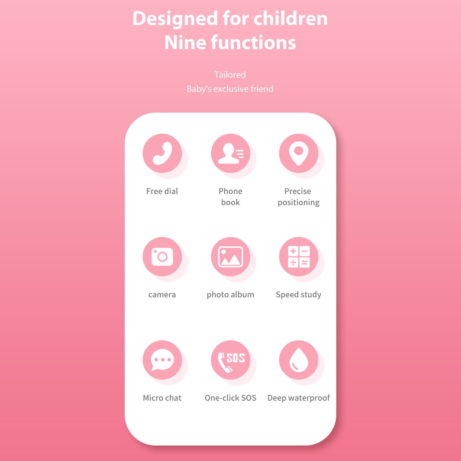 Kids Waterproof Smart Watch Smart Watch for Kids Touchscreen Kids Watches with Video Alarm Camera Toys for Girls Boys 3-12 Years Old Birthday Activity Trackers and Smartwatches