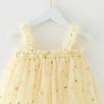 thumbnail image 6 of HAOTAGS Girl's Party Dress,Sleeveless Spaghetti Strap Tulle Overlay Slip&nbsp;Dress Yellow 1-2T, 6 of 6