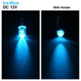thumbnail image 2 of Unique Bargains 10Set DC 12V 5mm Pre Wired LED with Holder, Ice-Blue Light Round Top Clear Lens, 8mm  Panel Mount, 2 of 5