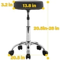 thumbnail image 4 of BestOffice Round Rolling Stool with Swivel Garage Stool with Wheels PU Cushion Leather Stool for Office, Massage (Black), 4 of 6
