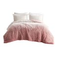 thumbnail image 1 of Intelligent Design Ensemble Mini Couette en Tissu Long Poil 3 Pcs 104 Pouces Rose, 1 of 8