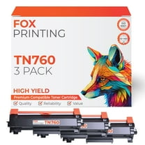 TN760 Toner Cartridge High Yield Replacement for Brother Black Toner (3 Pack)