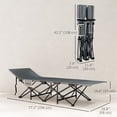 thumbnail image 2 of Folding Camping Cot with Mattress - Dark Grey, 77" L x 26.8" W Portable Bed for Outdoor Adventures, Living Room Naps & Travel - 330lb Capacity, 2 of 7