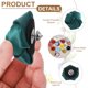 thumbnail image 3 of Uxcell 16 Pcs Flores de solapa para trajes de hombres, pin de solapa de 2 pulgadas para hombres, flores de tela de rosa artificial para broches de boda, fiesta, ceremonia, verde oscuro, 3 of 7