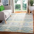 thumbnail image 2 of SAFAVIEH Saffron Mitchell Geometric Cotton Area Rug, Cream/Blue, 4' x 6', 2 of 5