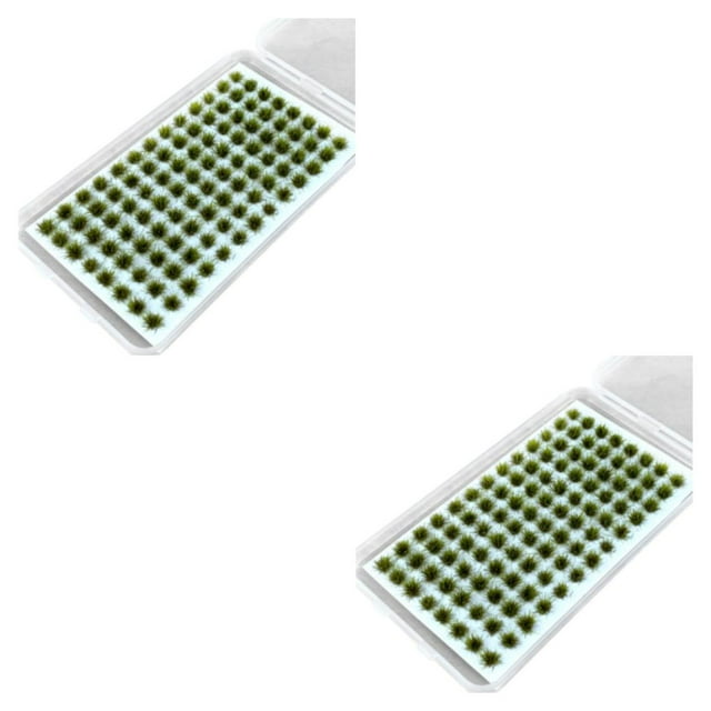 ZheElen Gazon Artificiel Durable Grappe Faible Entretien et Réaliste Durabilité Longue Durée Résine Mini Touffe d'Herbe No.4 2ensemble