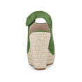 thumbnail image 2 of BLISSFUL STEP Women's Espadrilles Platform Heel Wedges Sandals Olive Green 5.5, 2 of 7