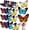Dark Color, variant on PETGLE 20 Pcs 3D Large Butterfly Decoration 3 Size 12" 10" 5" 2 Layer Giant Paper Butterfly Stickers for Wedding Birthday Party Baby Shower Home Wall Decor (Multicolor)