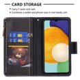 thumbnail image 3 of Feishell Galaxy A14 5G Case Zipper Purse Embossed Pattern Premium Leather Wallet Cover Flip Stand Card Slots Holder Magnetic with Wrist Strap Case for Samsung Galaxy A14 5G, Little Bear, 3 of 8