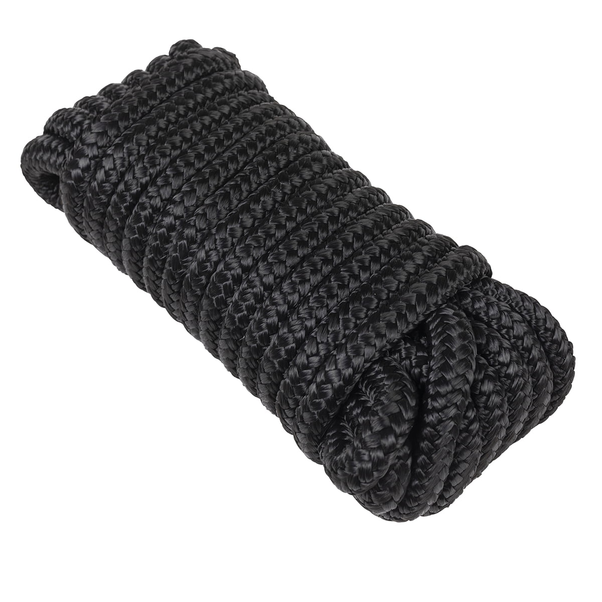 (2 pack) Ozark Trail Double-Braided Nylon Marine Dock Line, 3/8 in x 25 ft, Up to 20 ft Boats, 550 lb Maximum Working Load, Black