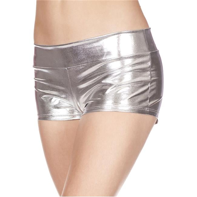Metallic Booty Shorts with Waist Band 