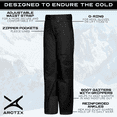 thumbnail image 3 of Arctix Kids's Insulated Snow Pants with Reinforced Knees and Seat, Water Resistant Snow Pants for Skiing & Snowboarding (Black, S), 3 of 9
