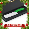 thumbnail image 2 of Vos vegetable Ceramic Knife 6.5 Inch Cleaver - Ergonomic Kitchen Knife with Ultra-Sharp Ceramic Blade and Green Handle - Lightweight Easy To Clean Chef Butcher Knife With Gift Box, 2 of 8