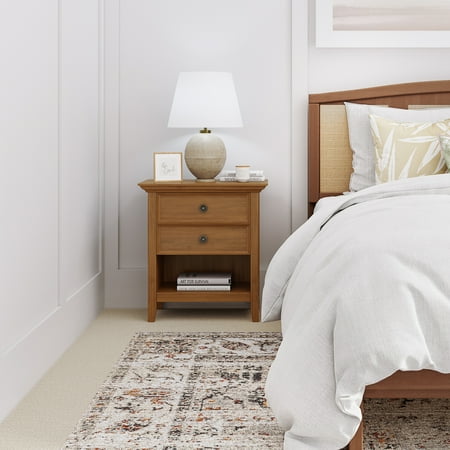 Simpli Home - Amherst Bedside Table - Light Golden Brown