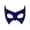 A002- Blue, variant on Lace Masquerade Mask, 6 Inch Rainbow Bat Mask, Womens Masquerade Mask for Masquerade Party Mardi Gras Halloween and Event, 1 Pack