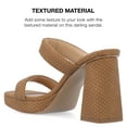 thumbnail image 3 of Journee Collection Womens Jaell Multi Strap Covered Block Heel Platform Sandals, 3 of 6