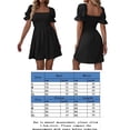 thumbnail image 2 of Vestido De Las Señoras Vestido de mujer con cuello cuadrado, vestido de belleza Sexy para mujer, sin espalda, con cordones, linterna Cgtredaw para Mujer Negro T XXL, 2 of 6