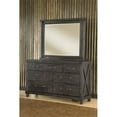 thumbnail image 2 of Benzara Seven Drawer Dresser with Exposed Bolts and Hammered Metal Drawer Pull, Dark Brown, 2 of 3