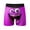 EliteGoogv#Dark Purple, variant on Men's Novelty Cartoon Face Print Boxer Briefs Soft Breathable Fabric Comfortable Funny Casual Underwear For Men,Light Purple,XXL