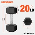 thumbnail image 2 of Kit 2 Mancuernas Hexagonales Altera 20 lbs, 2 of 7