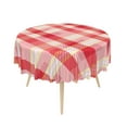 thumbnail image 4 of Snowman Christmas Party Tablecloth, Water and Grease Resistant Wipeable Rectangular Tablecloth, Red and White, 36x55 inches, 4 of 6