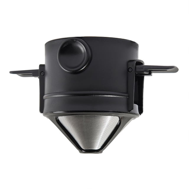 Filtro Permanente De Café Portátil Filtro De Café Reutilizable De Acero Inoxidable Verter Sobre Gotero De Café Filtro De Cono De Café Lavable Con Mango Plegable Para Oficina En Casa Yuarrent HA013579-00