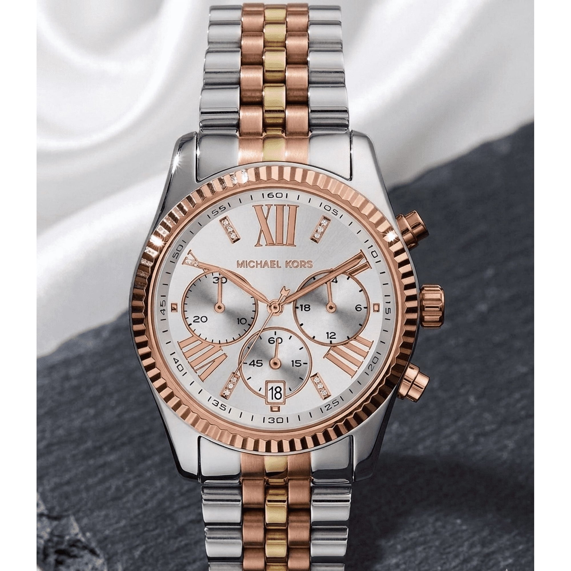Women's Lexington MK5735 White Stainless-Steel Quartz Fashion Watch