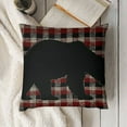 thumbnail image 3 of YINGXI  Red Buffalo Plaid Bear Pillow Cover, Farmhouse Pillow, Farmhouse Decor, Farmhouse Pillow Cover, Buffalo Check Pillow Cover 18x18in, 3 of 5