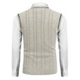 thumbnail image 6 of Men's Sweater Vest V Neck Slim Fit Casual Sleeveless Twisted Knitted Pullover Sweater, 6 of 9