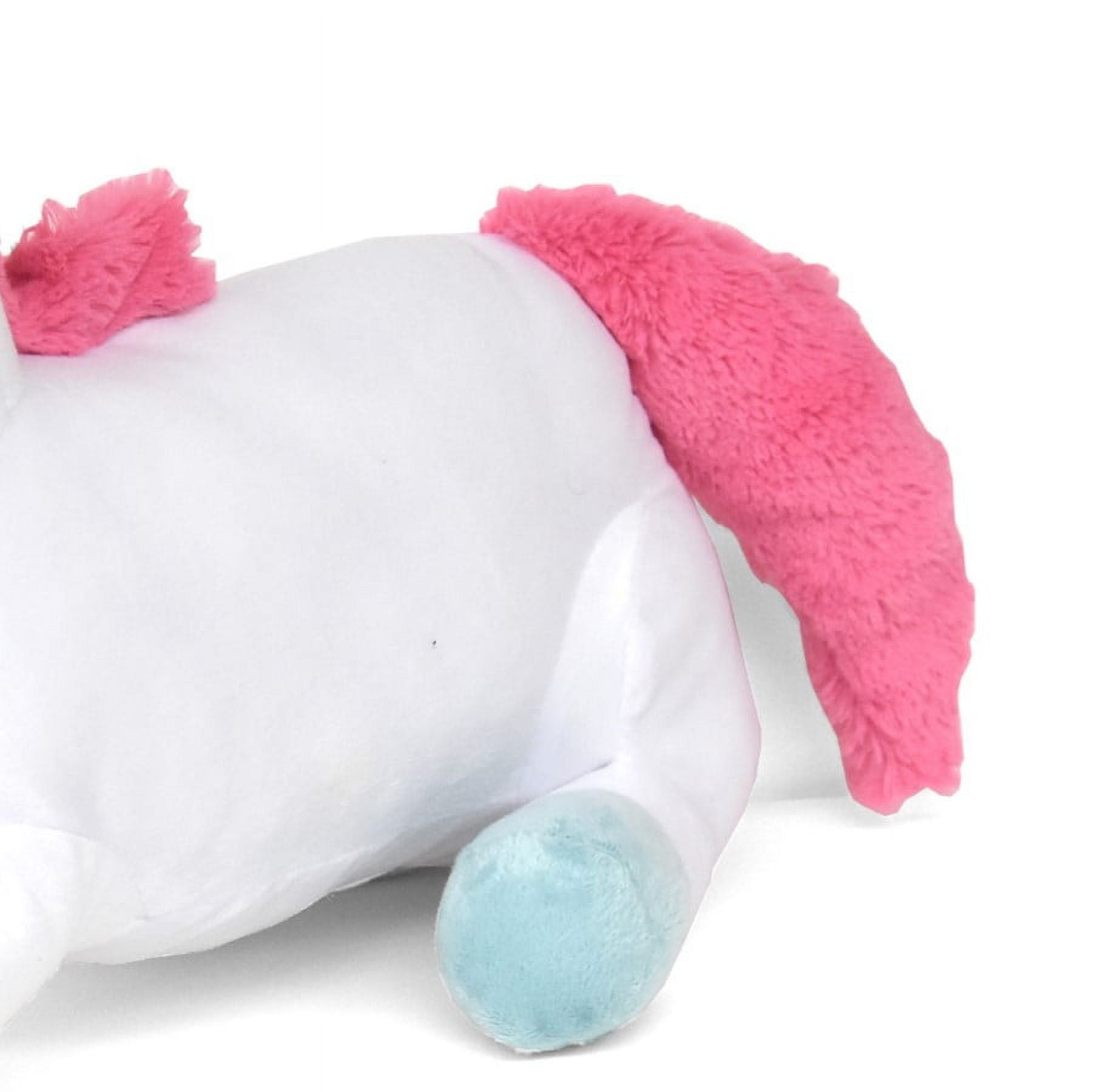 Your Zone, Kids Unicorn 3D Figural Plush Decorative Throw Pillow, 13 x 12.24 inches