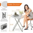 thumbnail image 4 of Fleecy day Home Folding TV Trays, Marble White, 4 of 7