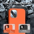 thumbnail image 4 of [5 in 1 for iPhone 11 Pro Max Case 6.5, with 2 Pack Screen Protector + 2 Pack Camera Lens Protector, Liquid Silicone Slim Shockproof Protective Phone Case [Microfiber Lining] (Orange)…, 4 of 14