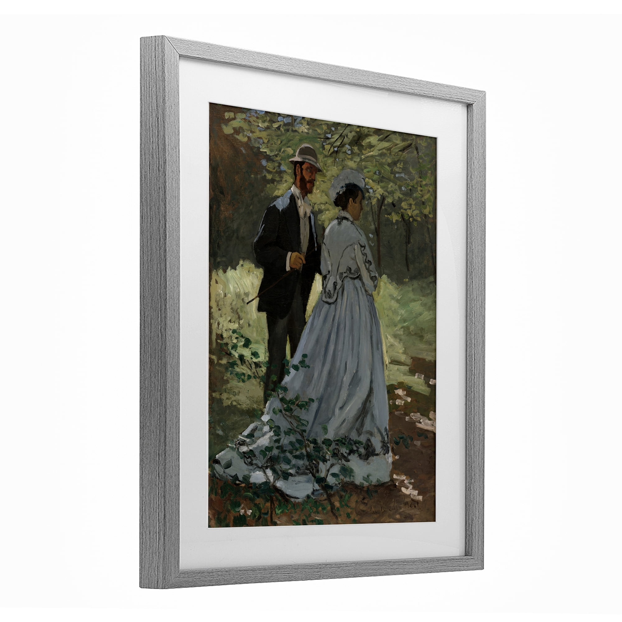 Stupell Industries Bazille & Camille in Nature Gray Framed Print Under Glass, design by Tina LeCour