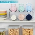 thumbnail image 6 of Sindcom 4 Pack Stackable Bottle Holder Storage Rack, Plastic Water Bottle Organizer, Clear, 6 of 7