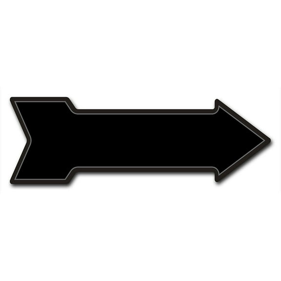 SignMission P-ARROW12-999942 12 x 36 in. Wide Black Arrow Sign
