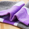 thumbnail image 5 of Prolriy Socks for Women, Men Women Middle Canister Movement Towel Cotton Breathable Badminton Walking Womens Socks Purple L, 5 of 5
