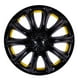 thumbnail image 1 of Tapones Polveras Optimus Rin 13 Negro Brillante Con Amarillo negro, 1 of 6