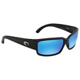thumbnail image 4 of Costa Del Mar Men's Caballito Polarized Rectangular Sunglasses, Shiny Black/Grey Blue Mirrored Polarized-580G, 59 mm, 4 of 5