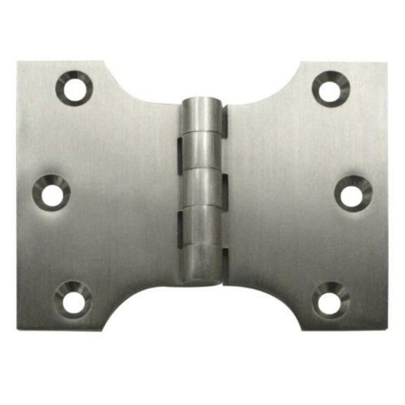 Deltana Dspa3040 3" X 4" Solid Brass Square Corner Plain Bearing Mortise Hinge - Nickel