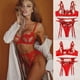 thumbnail image 2 of Lencería de mujer corsé de encaje con aros Racy muselina ropa de dormir ropa interior Tops + calzoncillos Fridja nalpqowj13078, 2 of 9