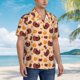 thumbnail image 3 of Fotbe Thanksgiving Turkey and Pumpkin Camisa Hawaiana para Hombre Unisex – Camisa Casual de Verano con Botones de Manga Corta de Algodón y Lino,X-Large, 3 of 7
