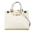 thumbnail image 1 of Pre-Owned Gucci Zumi Horsebit Handbag Shoulder Bag 564714 White Gold Silver Leather... (Good), 1 of 12