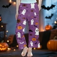 thumbnail image 2 of Gelikeya Pajama Pants Kids Boys Girls Halloween Themed Loungewear Pants Relaxed Fit Nightiewear 3-14Y (Purple, 12-14 Years), 2 of 5